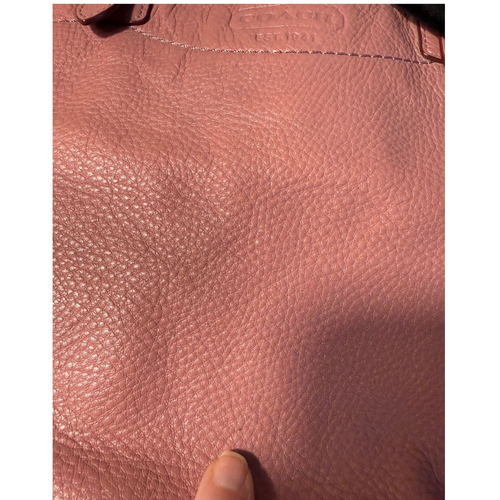 Coach Pink Pebbled Leather Carly Large Tote Shoulder Bag F16174 - Picture 10 of 10